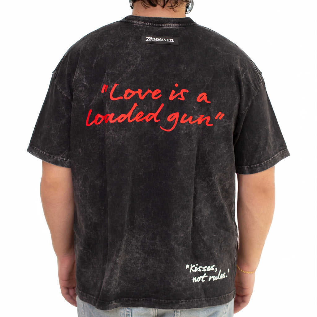 LOADED GUN ACID WASH TSHIRT