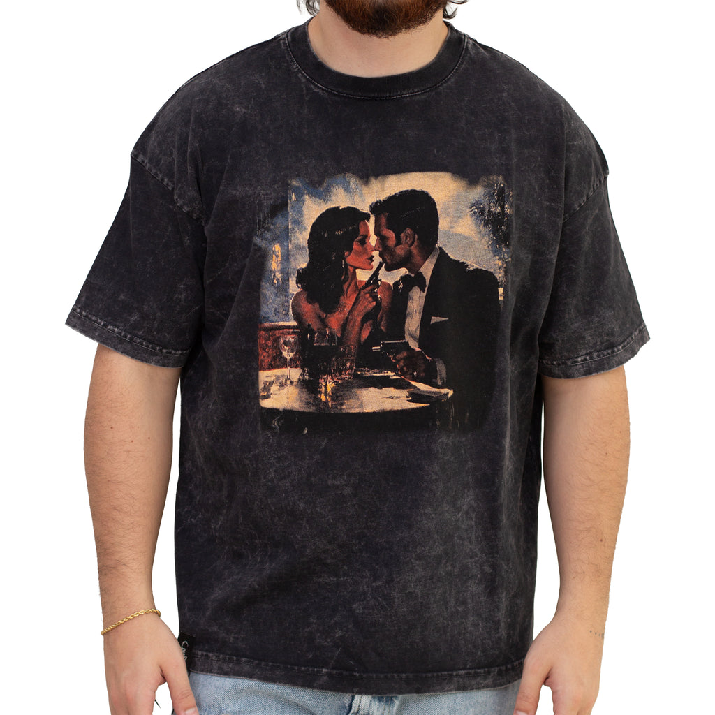 LOADED GUN ACID WASH TSHIRT